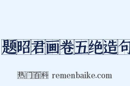 题昭君画卷五绝造句是什么意思的图片